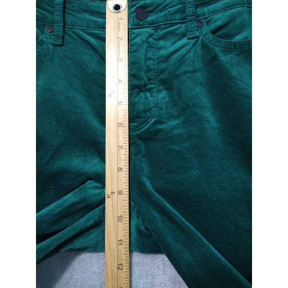 NYDJ Jeans Womens 10 Green Brushed Velvet Ami Skinny Lift Tuck Mid Rise Stretch - Picture 4 of 10